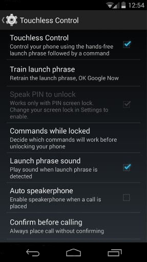 Moto G XT1033 modded settings screenshot